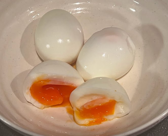 ゆで卵半熟